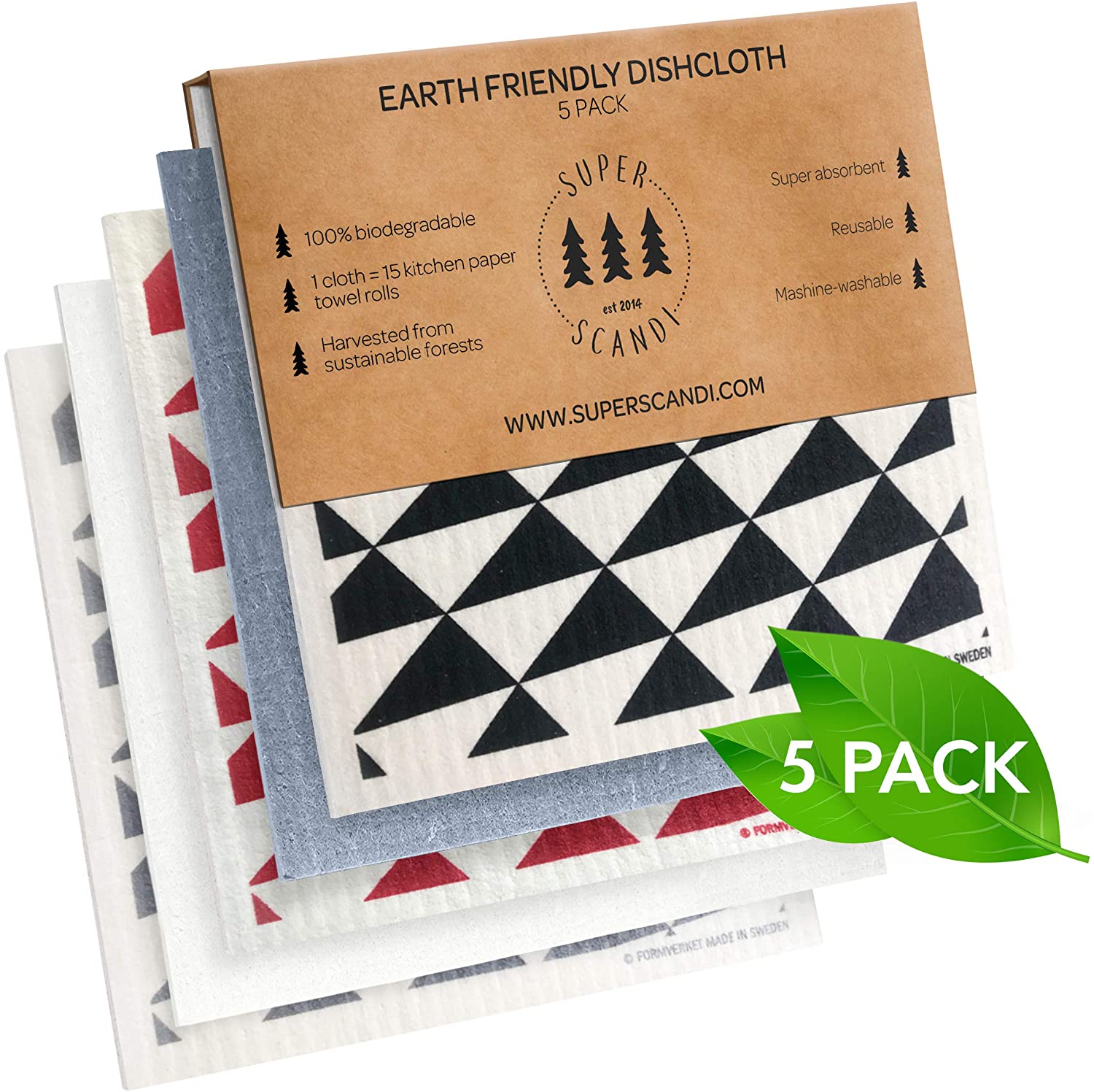 Eco-Friendly Reusable Swedish Cellulose Dishcloths — Act Earth